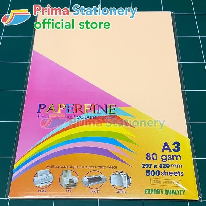 

TERMURAH - Kertas HVS Warna Paperfine A3 PerRim Warna Muda