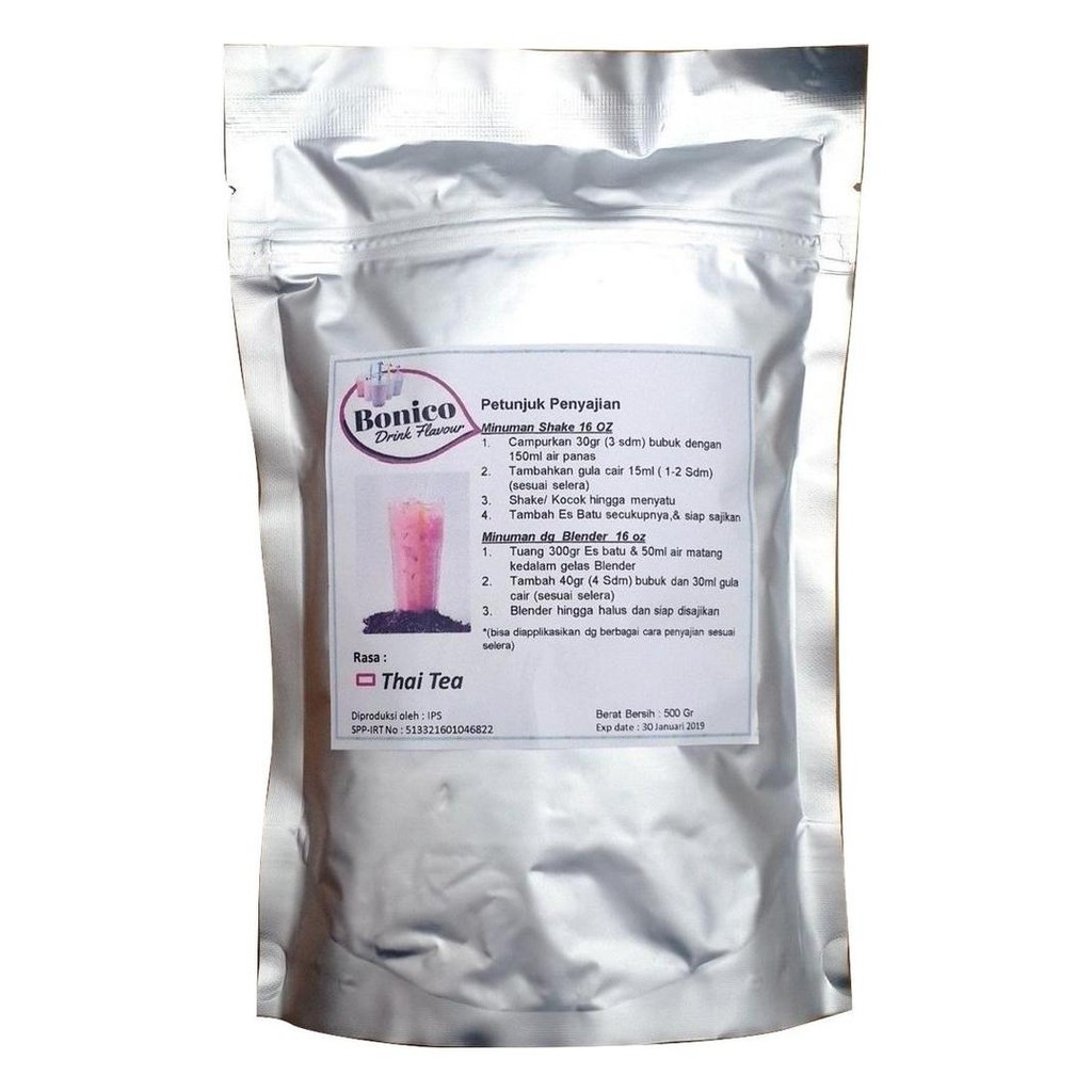 

Bonico Thai Tea Powder 500Gr Bubuk Minuman Drink Powder Shake Milk (Mine)