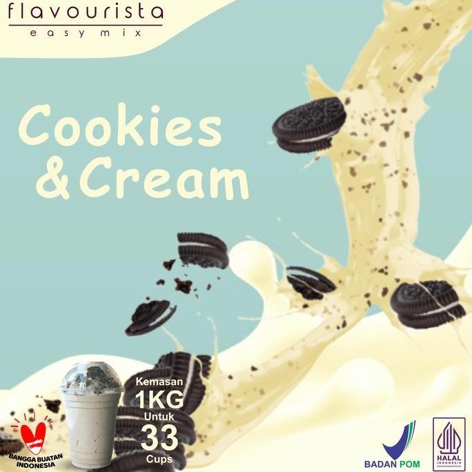 

Bubuk Minuman Flavourista Easy Mix - Rasa Cookies & Cream (Mine)