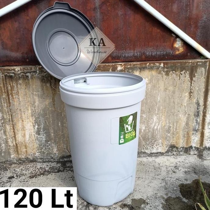 BEBAS ONGKIR - Tempat Sampah Besar 20 liter roda Green Leaf / Tong Sampah 20 liter