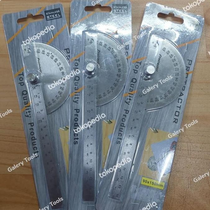 

Busur Derajat Penggaris Kombinasi Stainles Protractor Alat Ukur Sudut