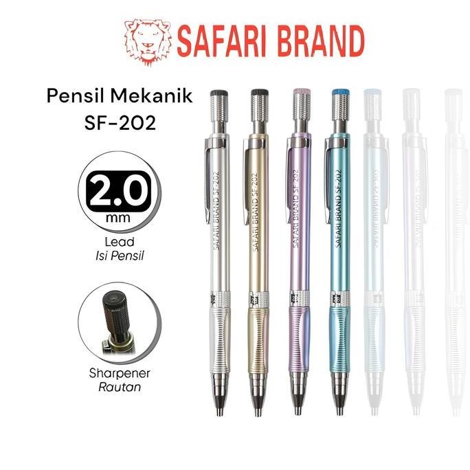 

(12Pcs Sf202) Pensil Mekanik Mechanical Pencil Graphite Lead Automatic 2B Isi 2.0 Mm Rautan Default Stationery