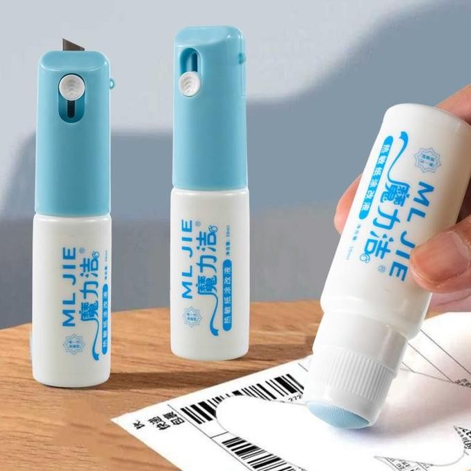 

Stempel Penghapus Resi 2 In 1 Cutter Pembuka Paket Blue
