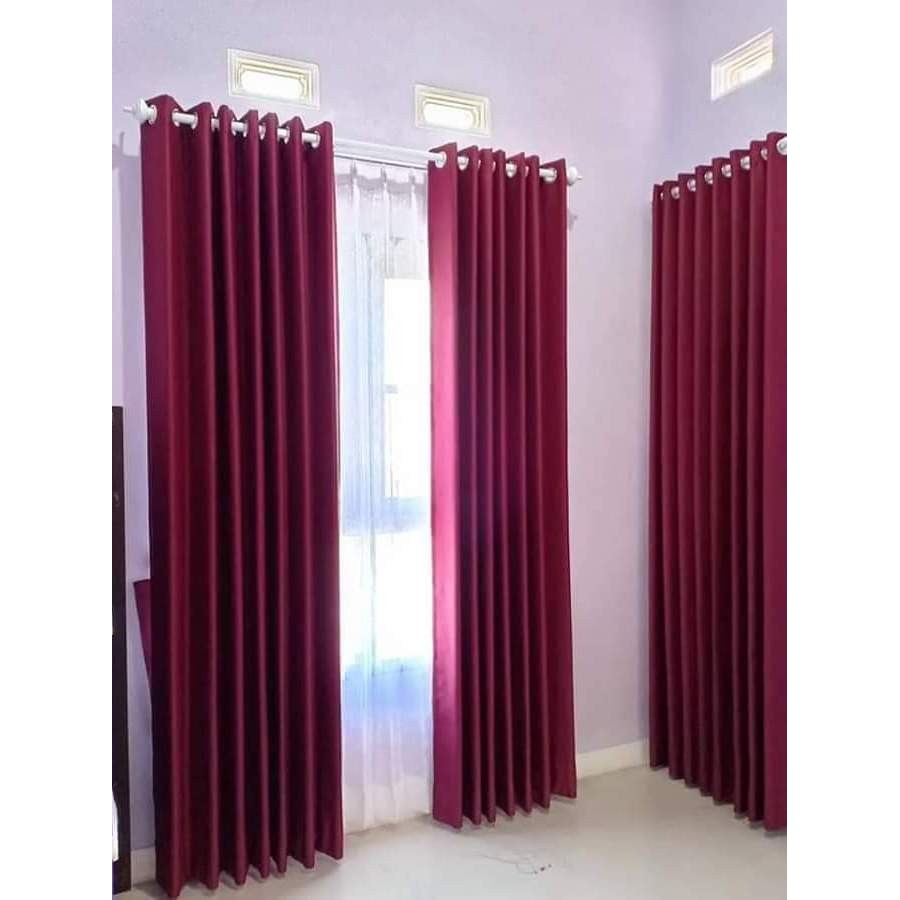 GORDEN BLACKOUT/GORDEN TEBAL, Merah Maroon GORDEN POLOS/GORDEN PREMUM/GORDEN MINIMALIS