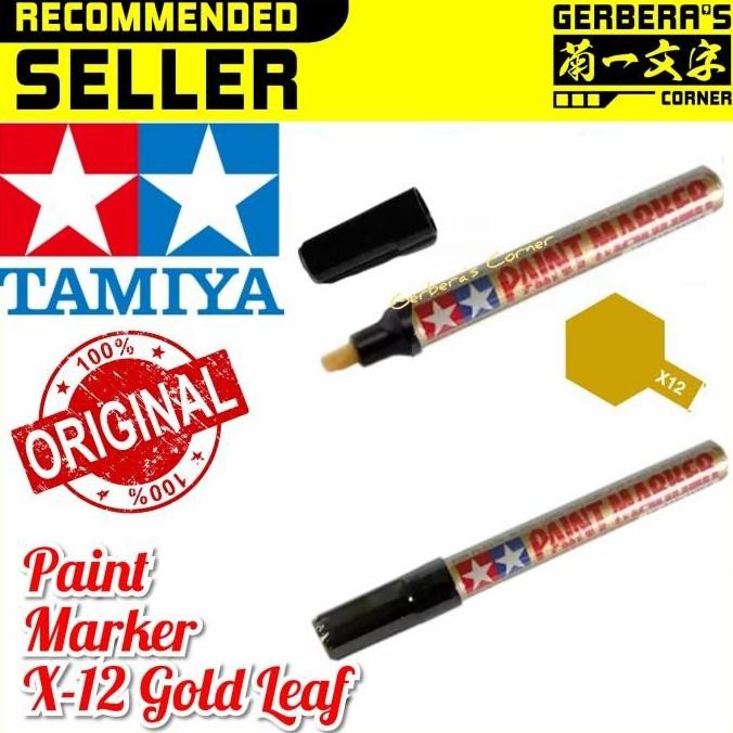 

Tamiya Paint Marker X12 X-12 Gold Leaf Marker Cat Kuas Airbrush