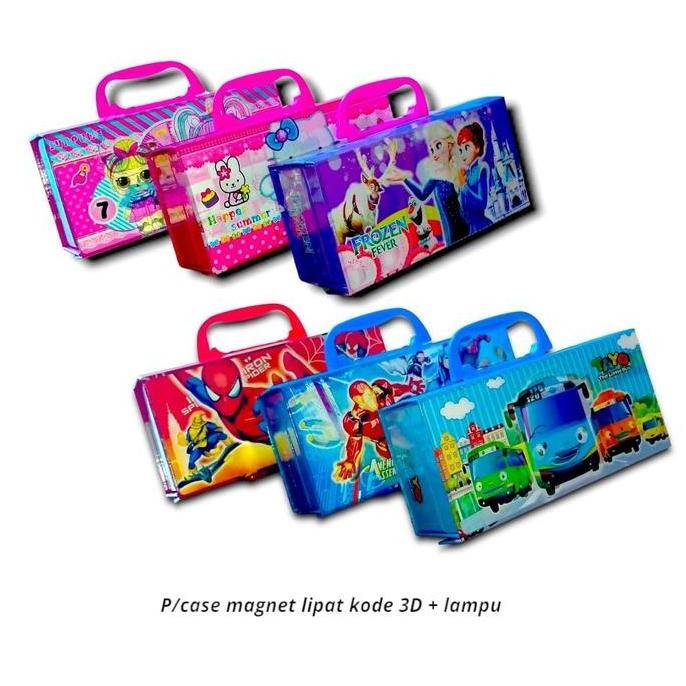 

Pen Case Kotak Pensil Tempat Pensil Kode Nyala Lampu 2 Susun Motif