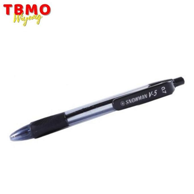 

( 1 Pack ) Tbmo Bolpen Snowman V5 Per Pack Isi 12 Pcs