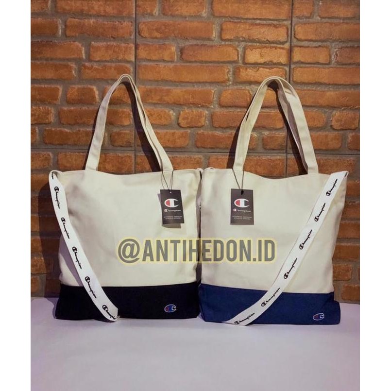 Champion Tote Bag/ Totebag Canvas Original + Paperbag