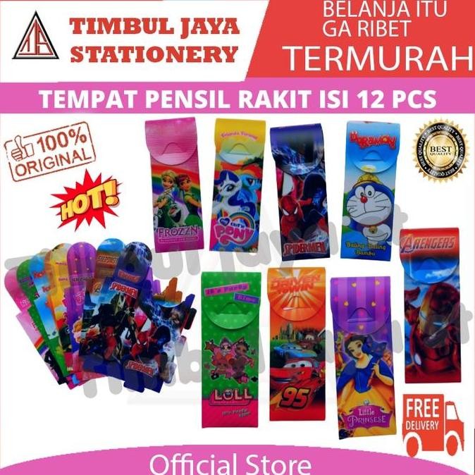 

Kotak Pensil Isi 12 Pc Tempat Pensil Aesthetic Kostak Potlot Pencil Case Anak Rakit Disney Grosir 1 Pak Merah Pink Stationery