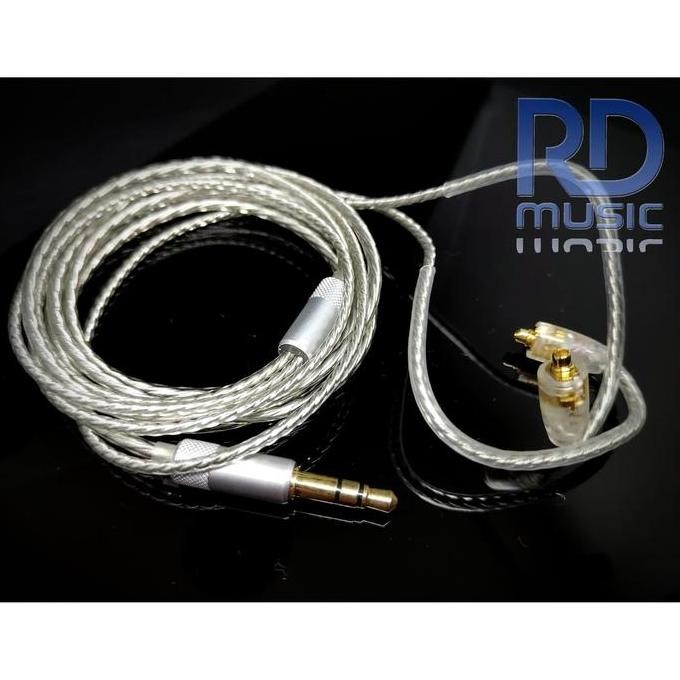 Kabel Mmcx Silver Coated For Iem : Shure, Basic Ie300, Pi 3.14 Audio