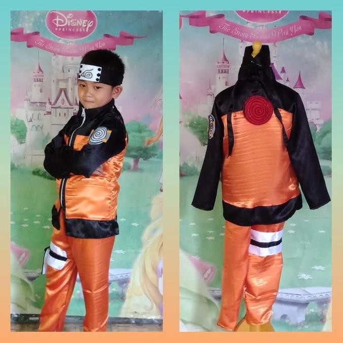 (Allthebest) Kostum Naruto Anak/Cosplay Anime Naruto Uzumaki