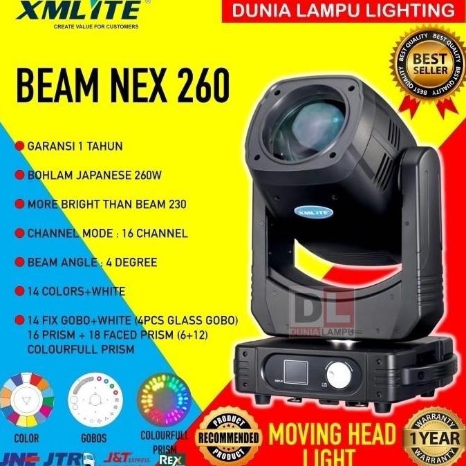 [light] XMLITE Moving head beam 260 260w lampu panggung studio lighting MURAH