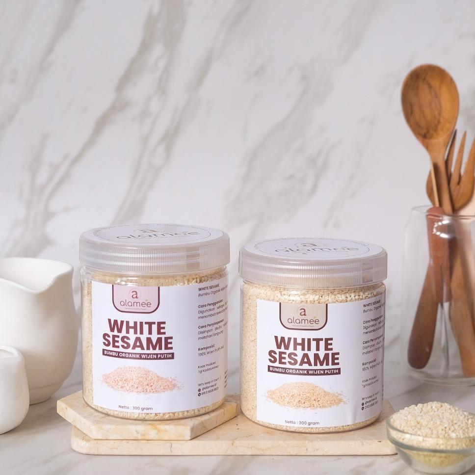 

Alamee Wijen Putih Bumbu Dapur Organik White Sesame Seed Bumbu Dapur Masak Rempah Tanpa Campuran