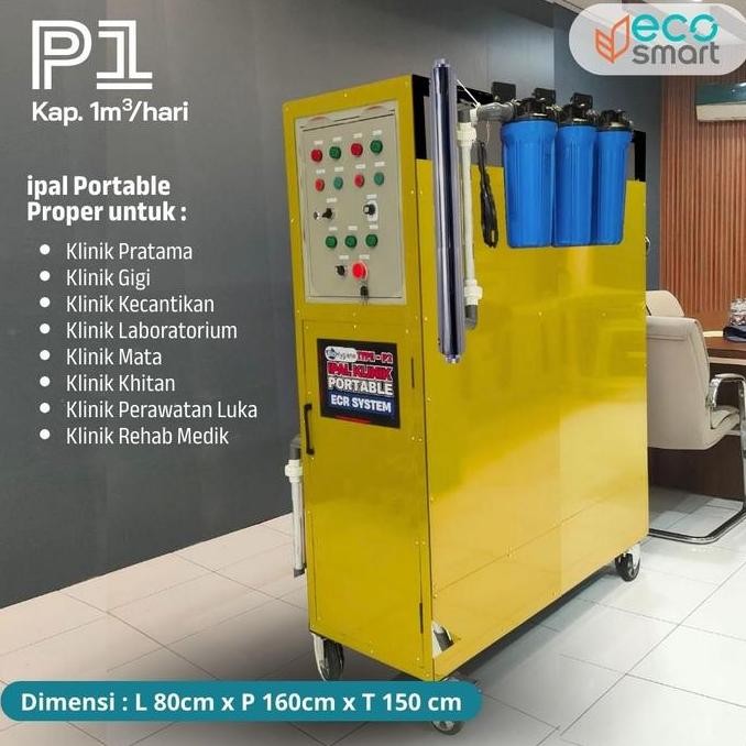 IPAL MINI PORTABLE, KLINIK GIGI / DENTAL, TYPE P1, KAPASITAS 1M3/HARI ORIGINAL DAN TERPERCAYA