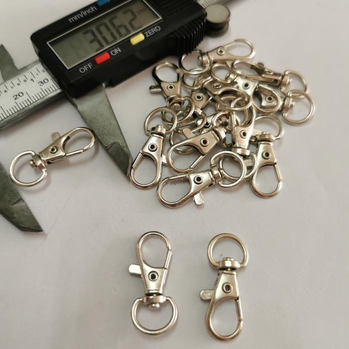 

Kaitan Tas / Kaitan Dompet / Kaitan Id Card 1Cm Nikel / 100Pcs