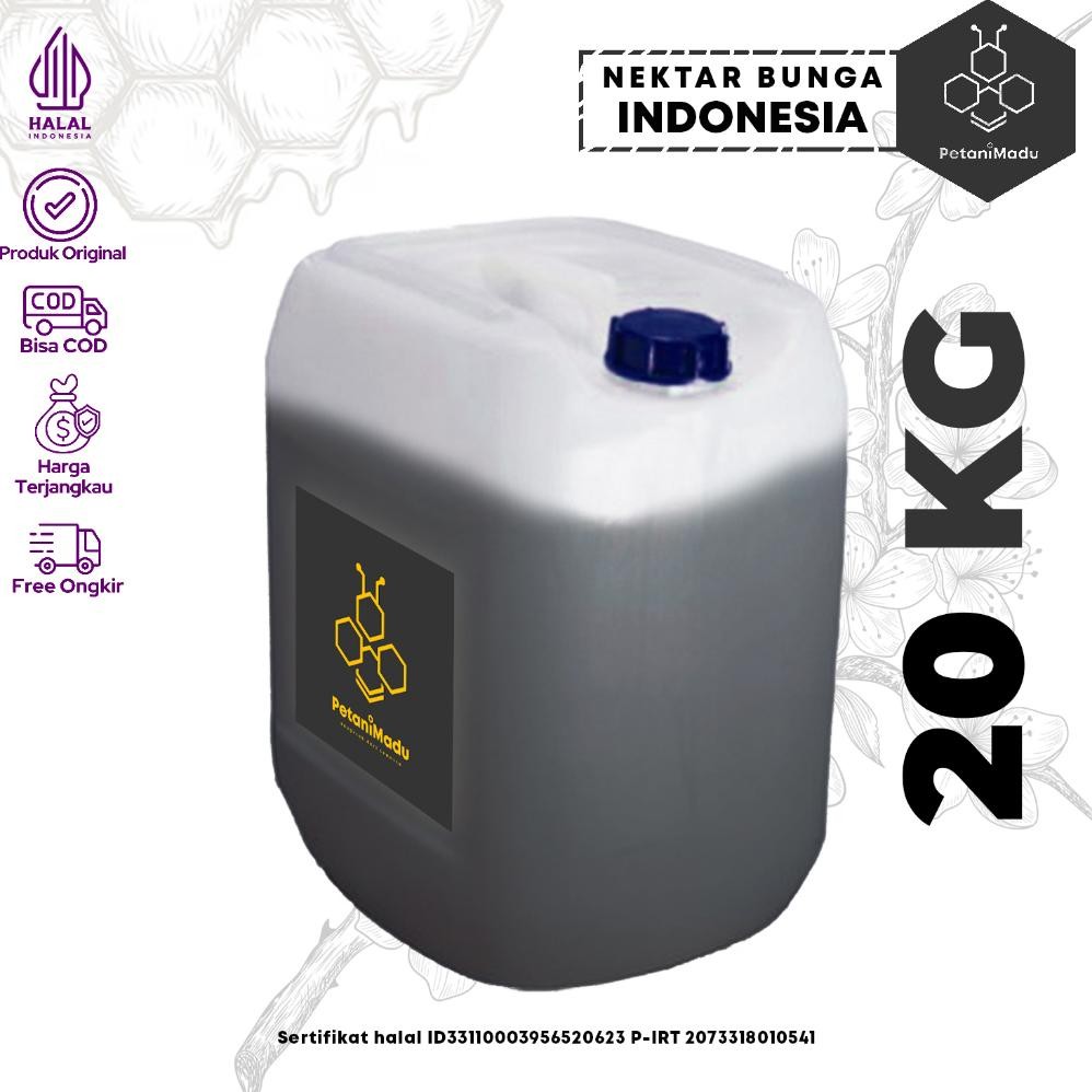 

(Terbaru) GROSIR | 20 KG - Madu Asli Murni Original Raw Honey 100% (Terlaris)