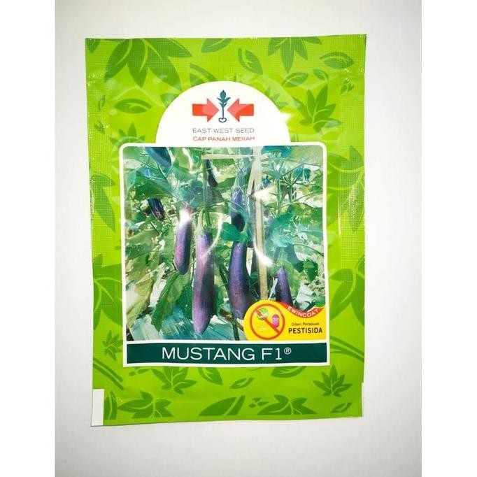 PREMIUM Bibit buah TERONG UNGU MUSTANG F1 CAP PANAH MERAH
