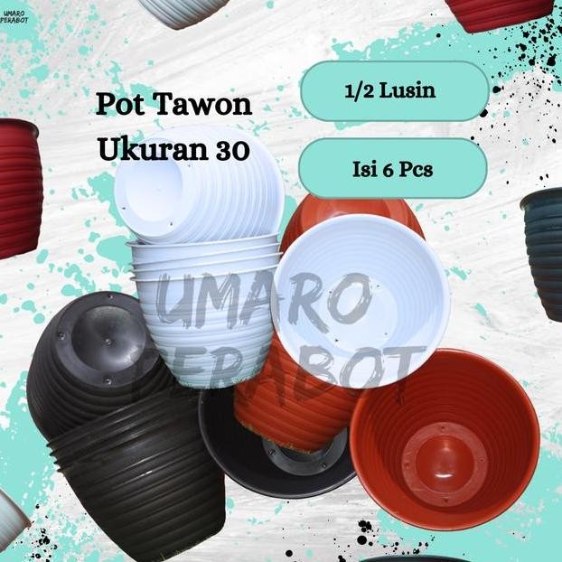 Grosir 12 Lusin Pot 30 Pot Pot Bunga Pot Plastik Umaro Perabot