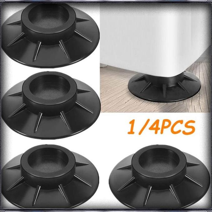 (Allthebest) Alas Kaki Mesin Cuci Pengurangan Kebisingan Bantalan Kaki Mesin Cuci Karet Anti Slip Ge