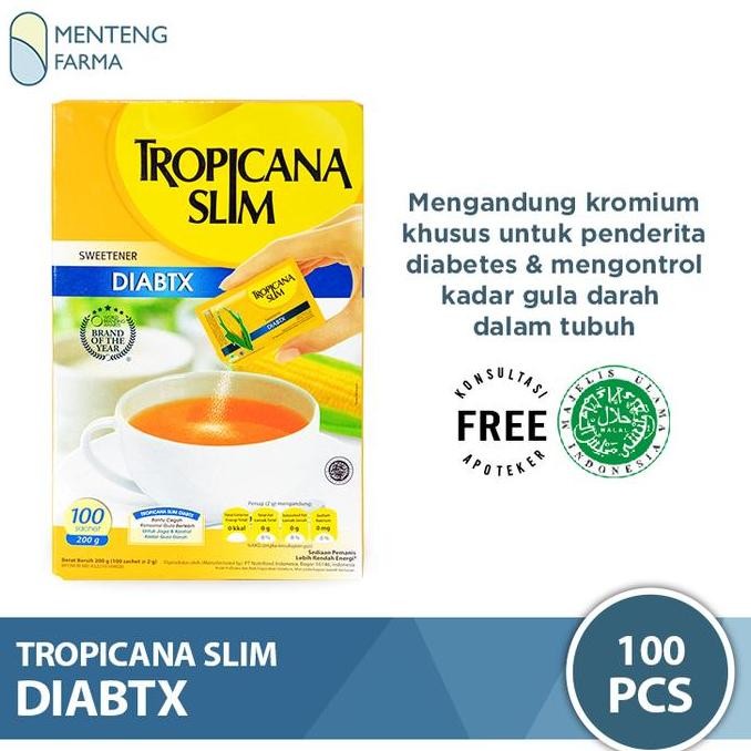 

Baru Tropicana Slim Diabtx 100 Sachet - Pemanis Alami Bebas Kalori