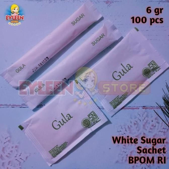 

Baru White Sugar Sachet 100pcs - Gula Putih Stik Minuman Kopi Teh