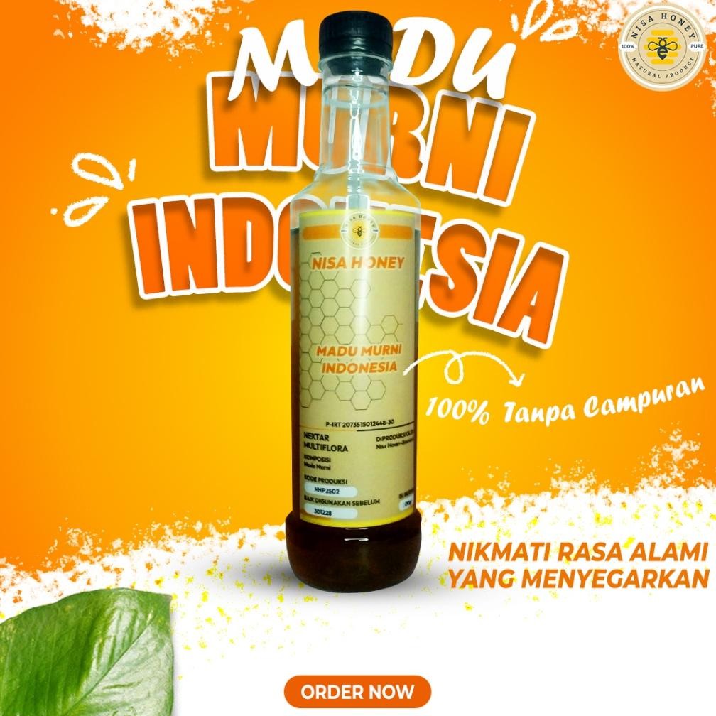 

(Terbaru) Madu Asli Murni 100% Tanpa Campuran Madu Nisa Honey Nektar Multiflora 400 Gram (Terlaris)