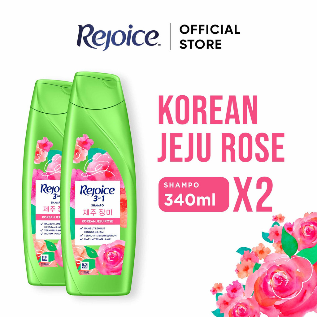 Rejoice Jeju Rose Shampoo 340ml [Paket isi 2]