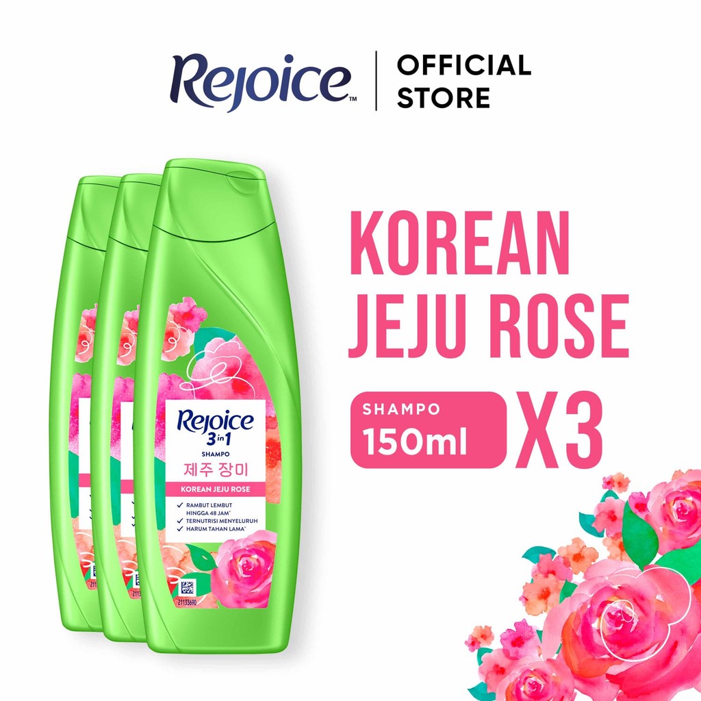 Rejoice Jeju Rose Shampoo 150ml [Paket isi 3]