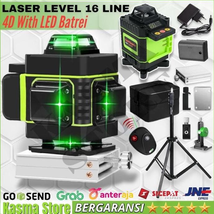 Laser Level 16 Line 4D Laser Pengukur Dimensi Mesin Self Leveling 4D