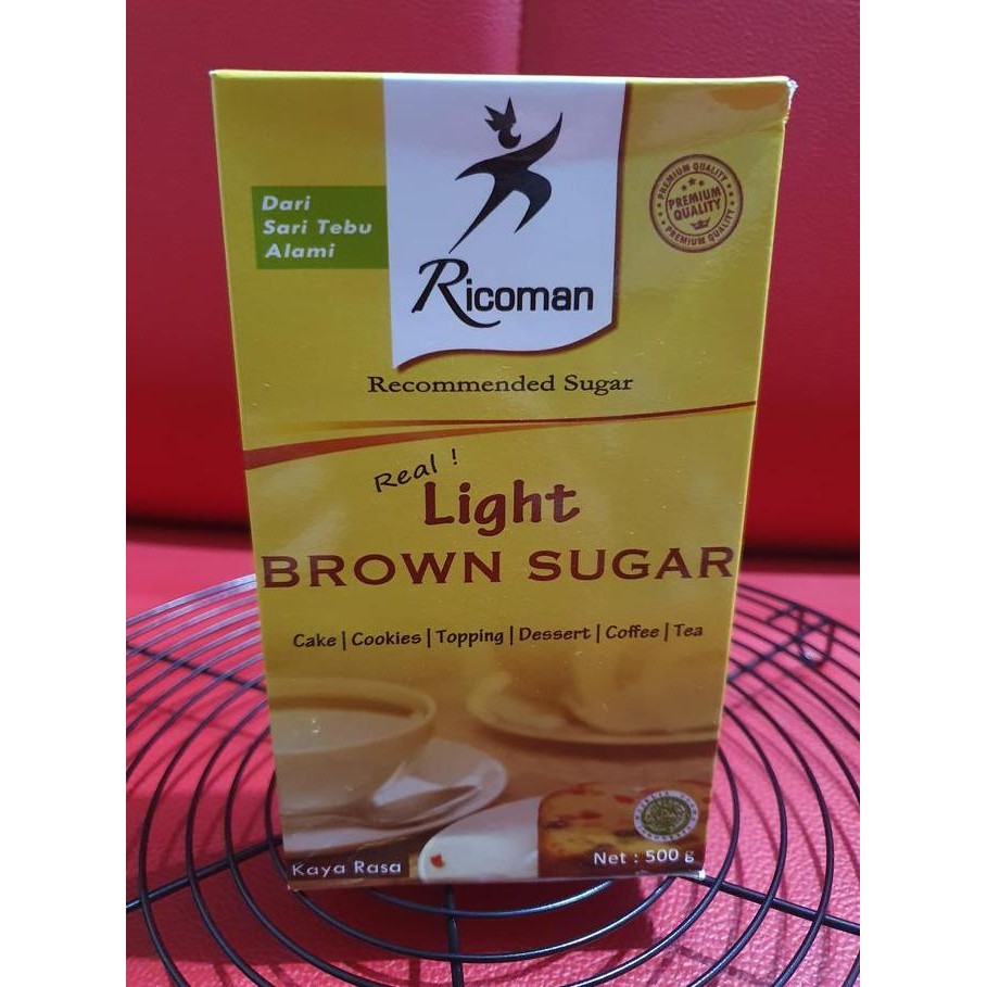 

Baru Ricoman Light Brown Sugar 500gr - Gula Palem Coklat Halus