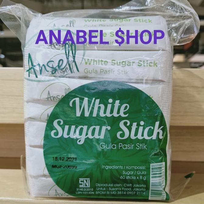 

Baru Ansell White Sugar Stick Sachets Gula Putih Pasir Sachet