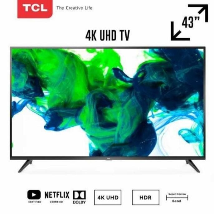 TCL 43 Android Smart UHD 4K HDR TV Dolby sound 43E3