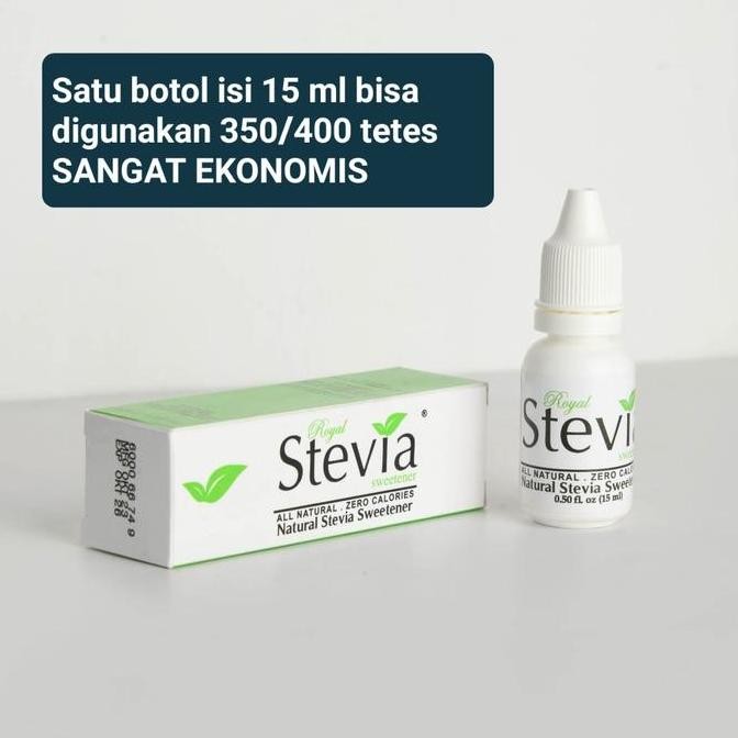 

Baru Royal Stevia Tetes 15ml - Pemanis Alami Diet Bebas Kalori Tidak Pahit