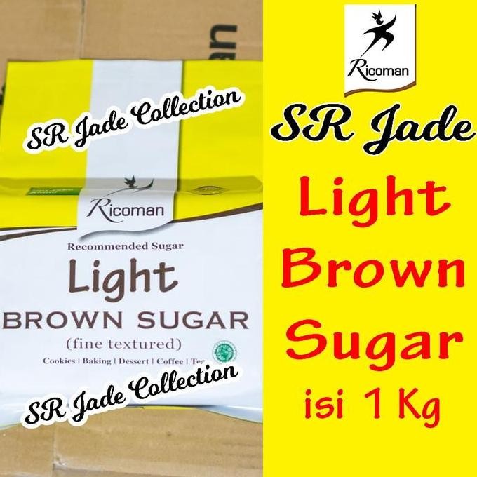 

Baru RICOMAN Light Brown Sugar 1kg ~ SR Jade - Gula Coklat Premium Baking