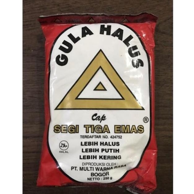 

Baru Gula Halus Cap Segitiga Emas 20x250gr Gula Kue Paket Ekonomis (Gosend Only)