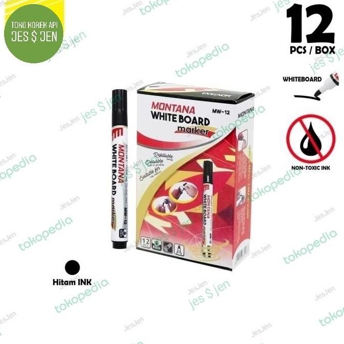 

Spidol Montana Whiteboard / Spidol Papan Tulis Montana / Mw-12 / 12Pcs