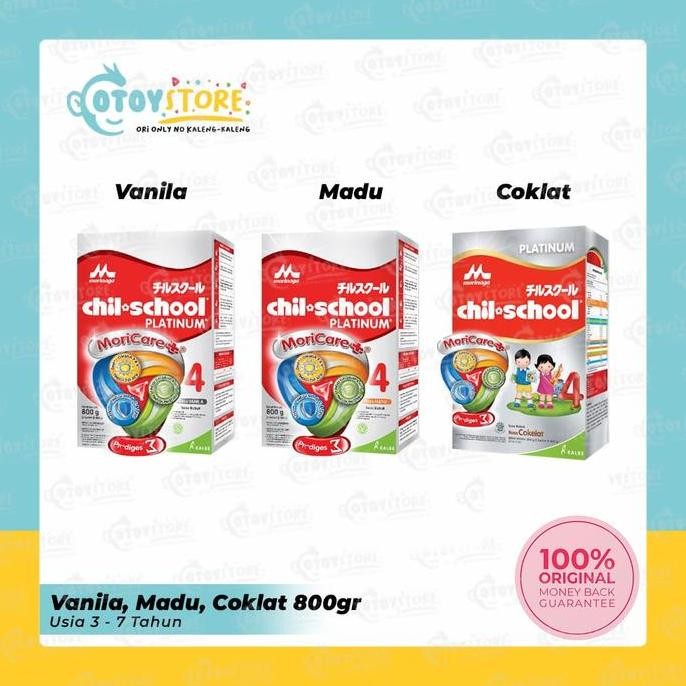

Promo Morinaga Chil School Platinum Vanila Madu Coklat 800 Gram
