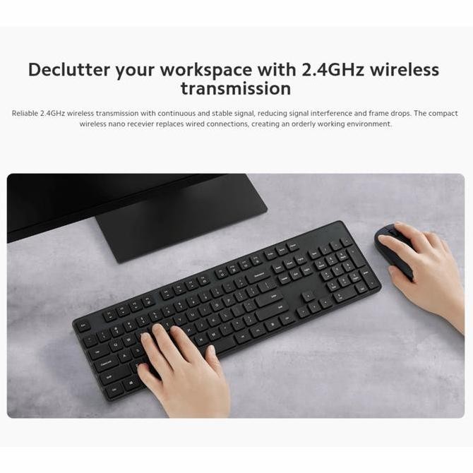 Murah Xiaomi Mi Wireless Keyboard Mouse Set 2 Keboard