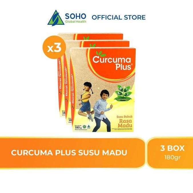 

Grosir Curcuma Plus Susu Bubuk Ekstrak Temulawak - Madu 180G - Paket Isi 3