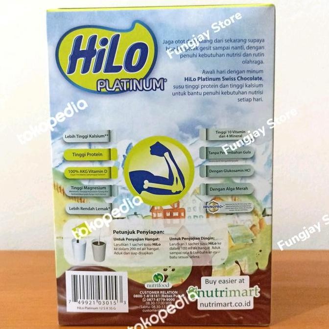 

Grosir Hilo Platinum Swiss Chocolate 420 Gr - 12 Sachet @35Gr