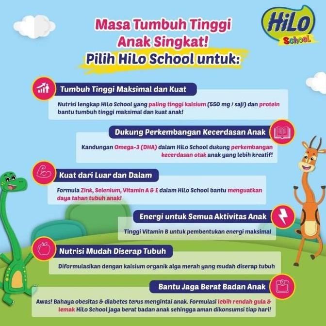 

Murah Hilo School 1000G - Susu Tinggi Kalsium Lebih Rendah Lemak