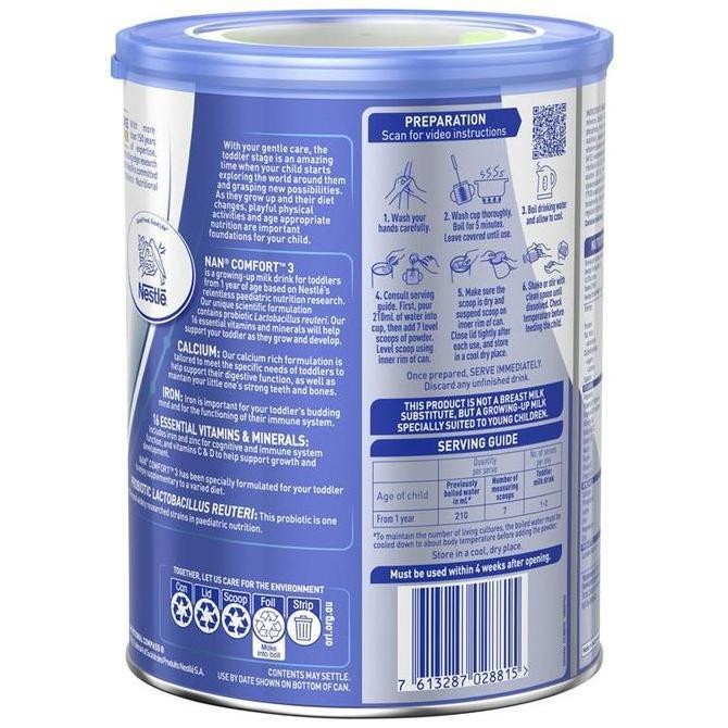 

Sale Nestle Nan Comfort 3 From 1 Year Of Age 800G/Susu Bubuk/Susu Bayi
