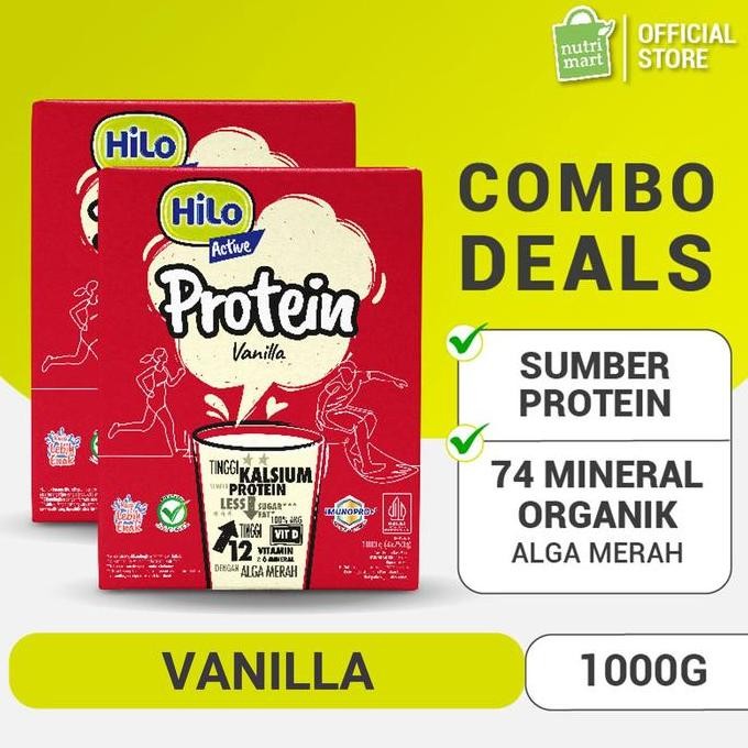 

Murah Twin Pack: Hilo Active Vanilla 1000Gr - Susu Tinggi Kalsium