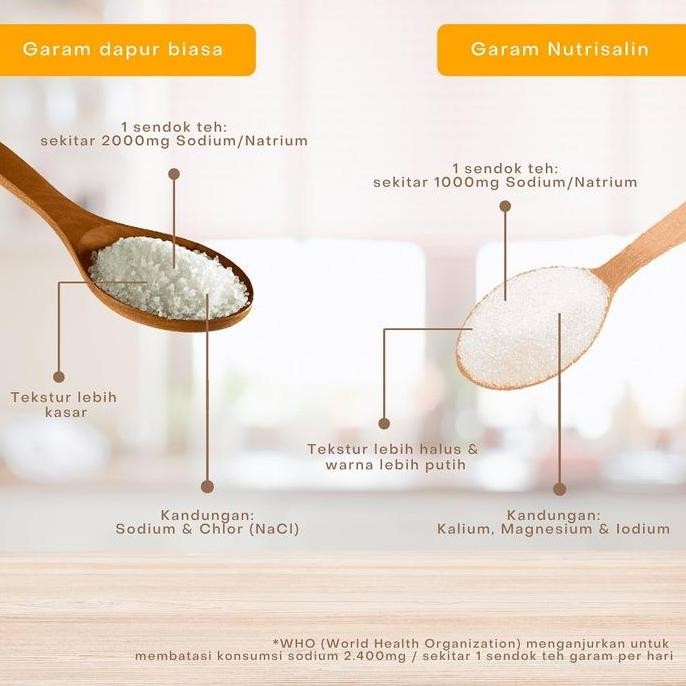 

Grosir Garam Sehat Nutrisalin 400 Gram