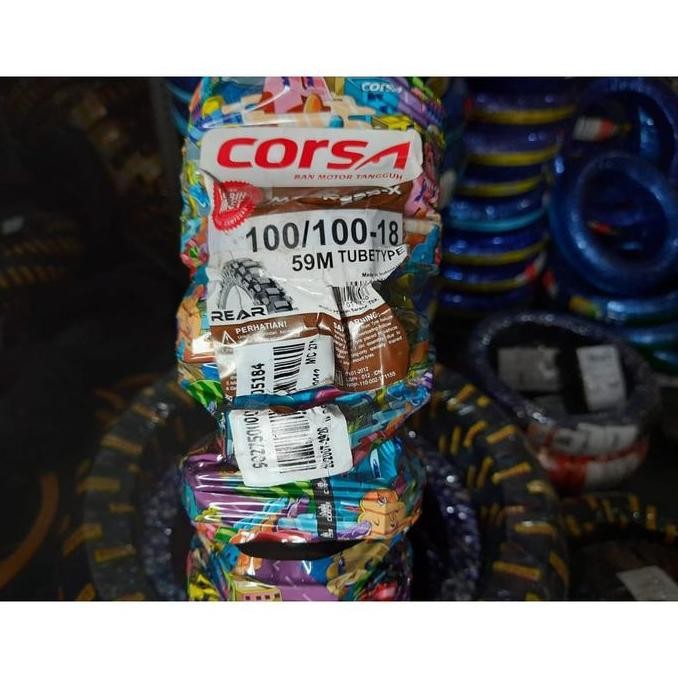 Ban Motor Trail Corsa Mt Cross-R 100/100 Ring 18 Ban Luar Belakang Rear Motor Cross  Trail Klx Null