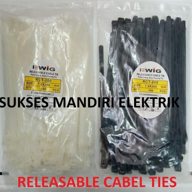 

Diskon! Kabel Ties Releasable 20cm x 7.2mm Kabel Tis Buka Pasang Nylon Kuat