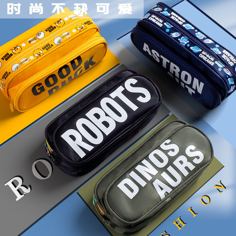 

Kotak Pensil Kapasitas Besar Lapisan Ganda Kotak Alat Tulis Kecil Kotak Pensil Baru