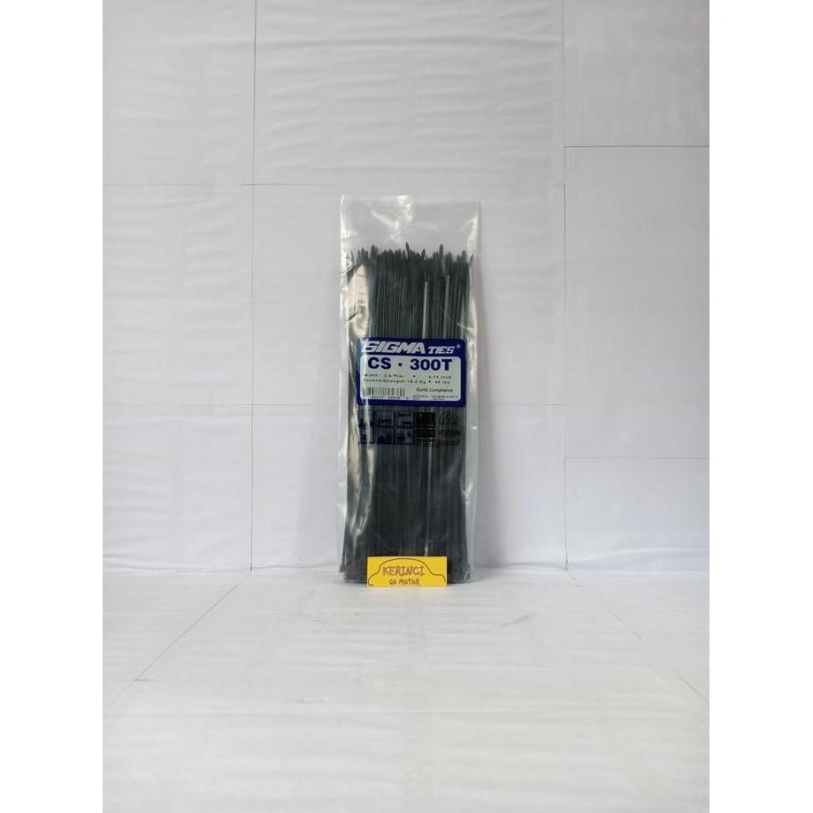 

Diskon! Cable Ties SIGMA CS-300T 30cm x 4.8mm Hitam - Ties Insulok Tipis Anti Panas