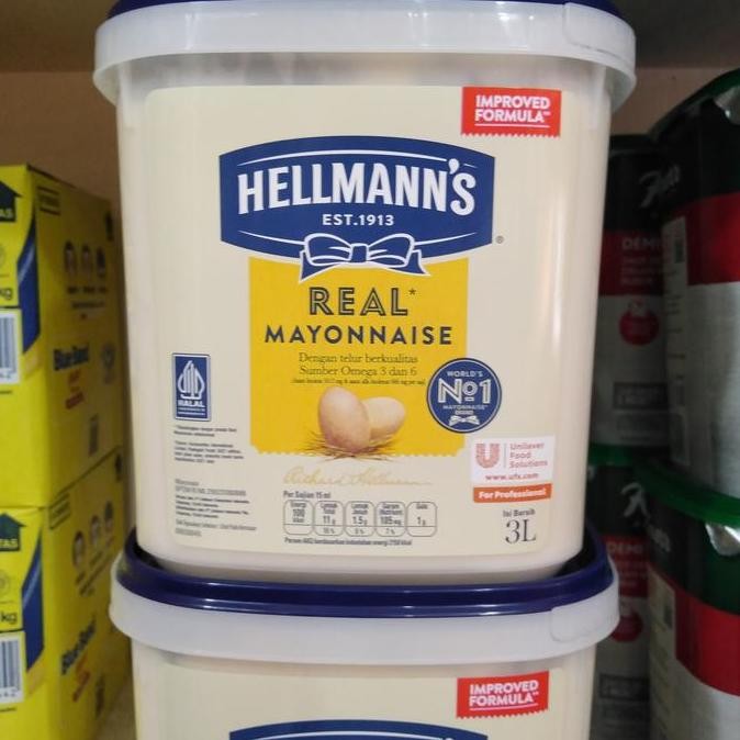 

Tersedia Hellmann's Mayonnaise Original 3L Saus Salad Burger Import UK