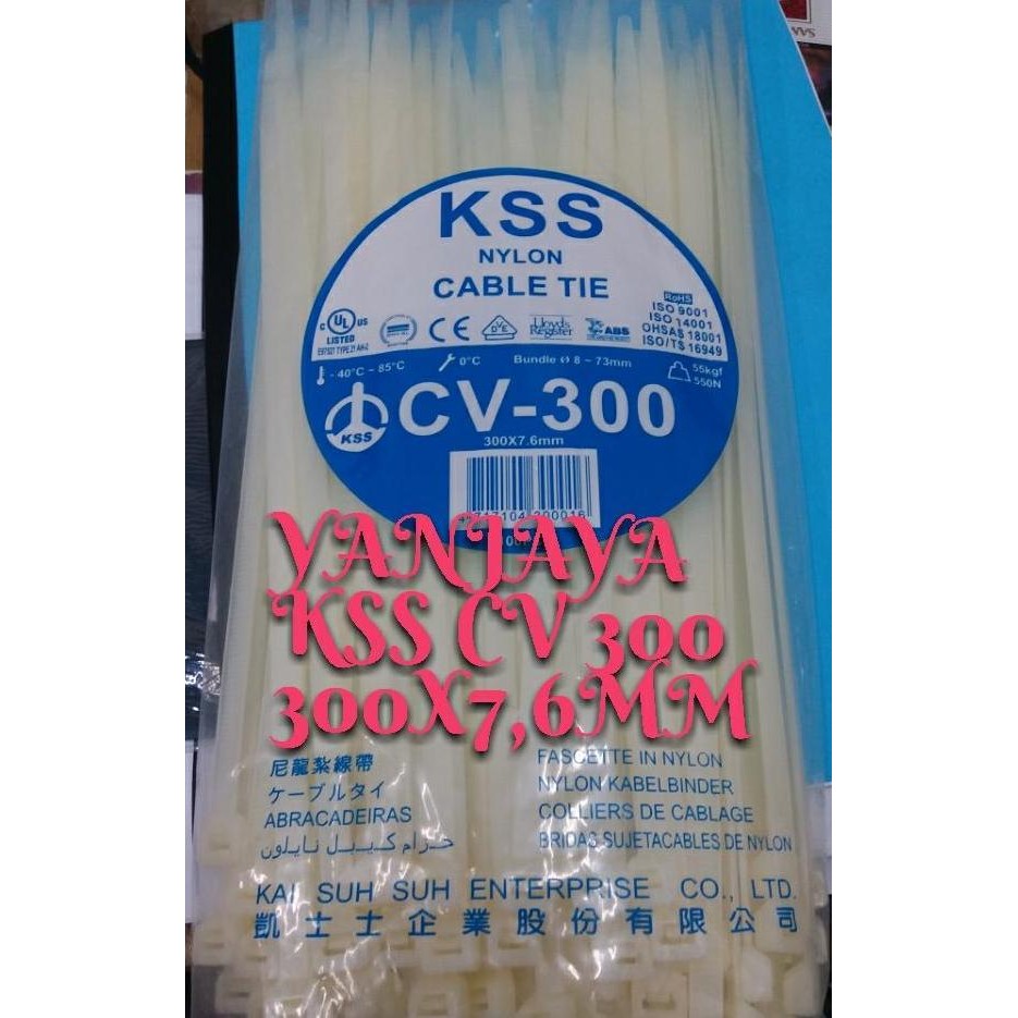 

Diskon! Kabel Ties KSS CV-300 30cm x 7.6mm Heavy Duty - Isi 100pcs